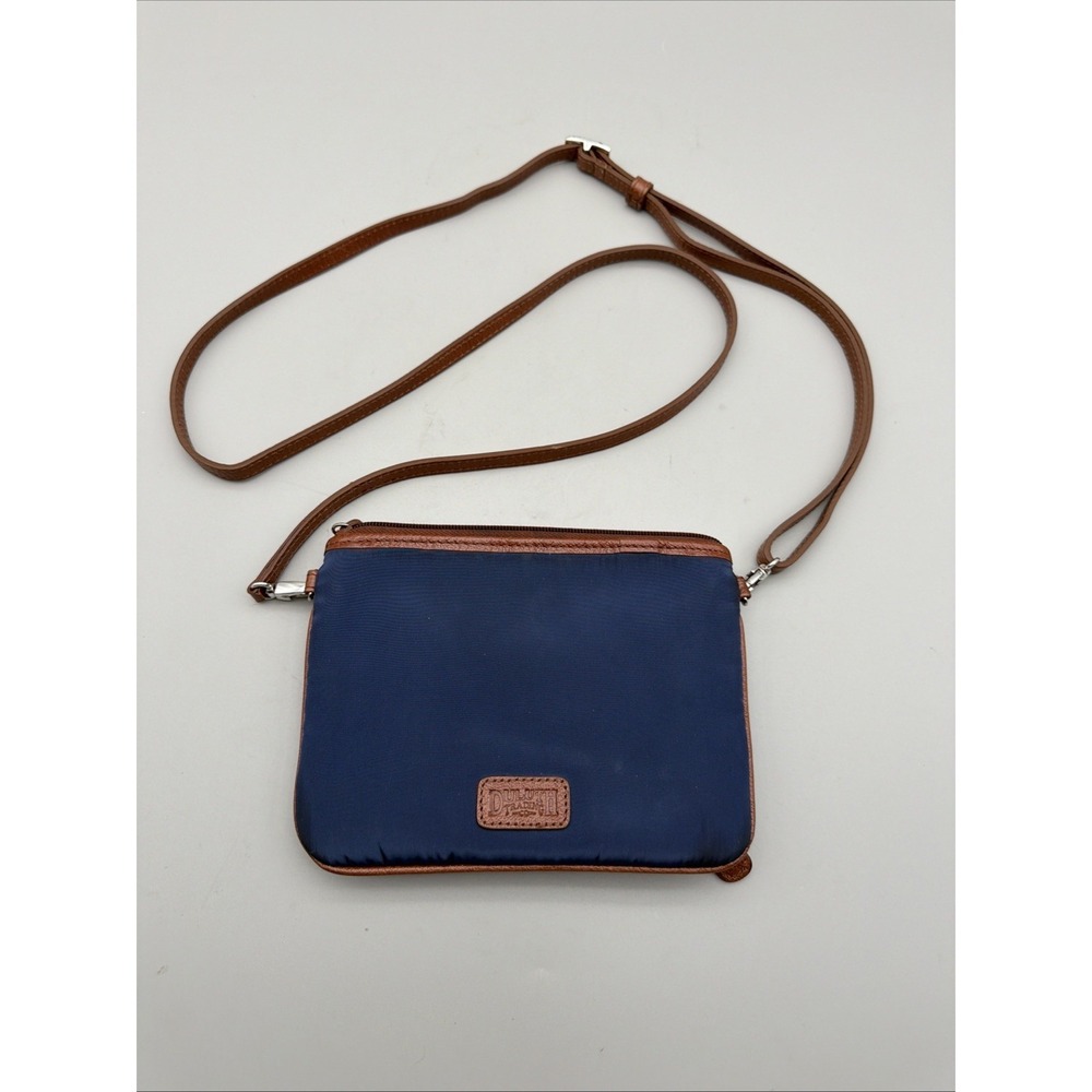 Duluth Trading Blue Brown Minimalist Purse 7"x5.5"